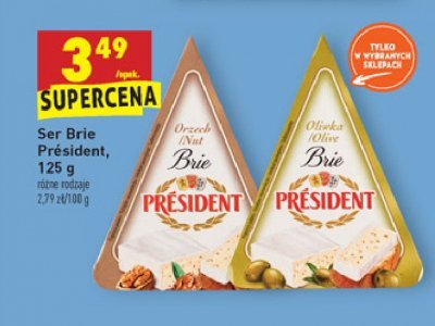 Ser brie z oliwkami President promocja