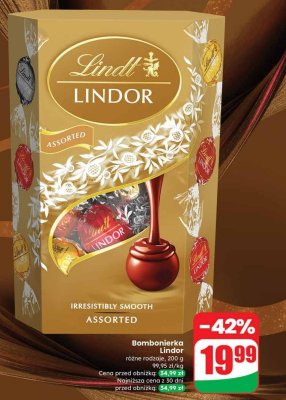 Bombonierka czekoladowa Lindor Assorted promocja w Dino