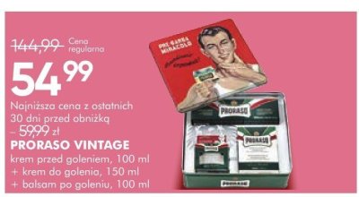 Zestaw kosmetyków PRORASO VINTAGE promocja w Super-Pharm