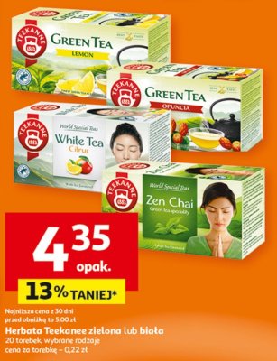 Herbata Teekanne zielona lub biała promocja w Auchan