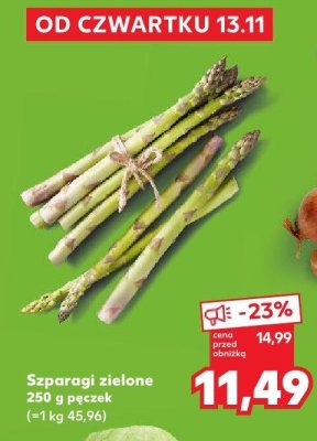Szparagi zielone 250 g pączek promocja w Kaufland