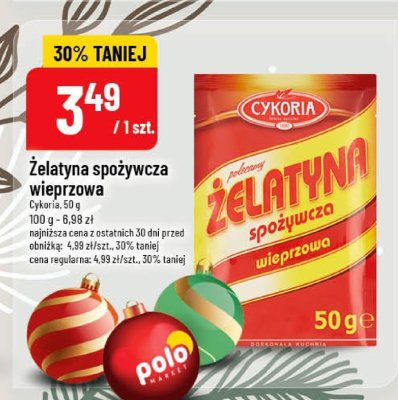 Żelatyna spożywcza wieprzowa Cykoria promocja w POLOmarket