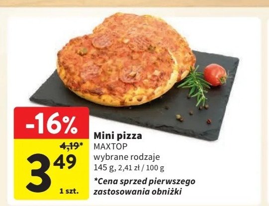 Mini pizza Maxtop promocja