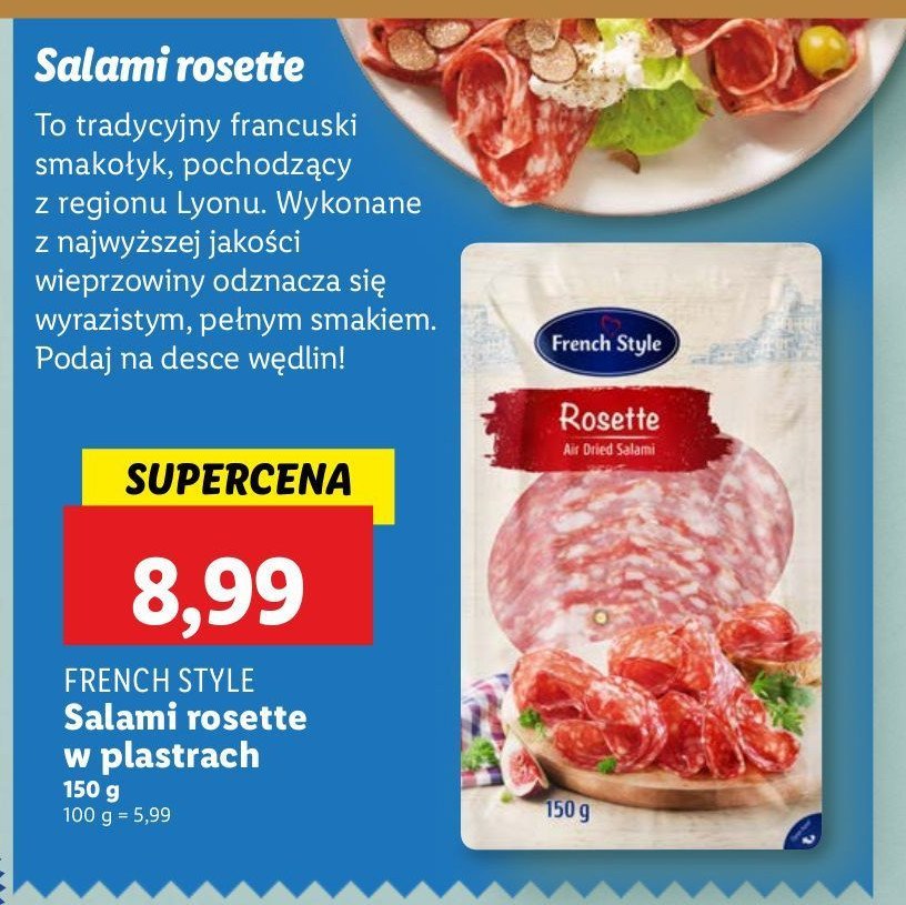 Salami rosette French style promocja