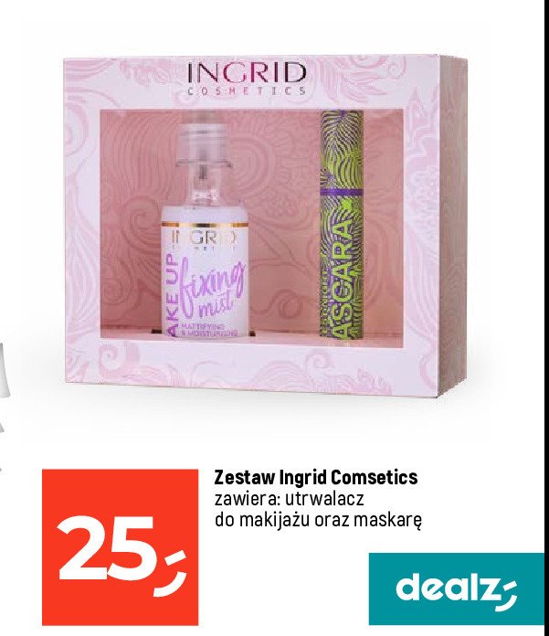 Zestaw w pude艂ku: utrwalacz do makija偶u + maskara INGRID ZESTAW Ingrid cosmetics promocja