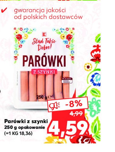 Parówki z szynki K-classic promocja