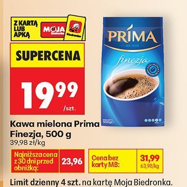 Kawa mielona Prima Finezja promocja w Biedronka