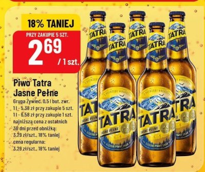 Piwo Tatra Jasne Pełne promocja w POLOmarket