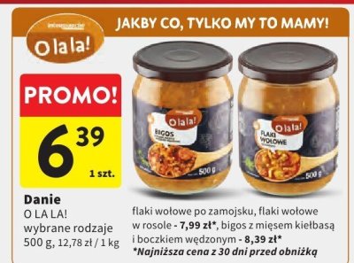 Danie O LA LA! wybrane rodzaje 500g promocja w Intermarche