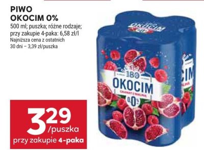 Piwo Okocim 0% promocja w Stokrotka