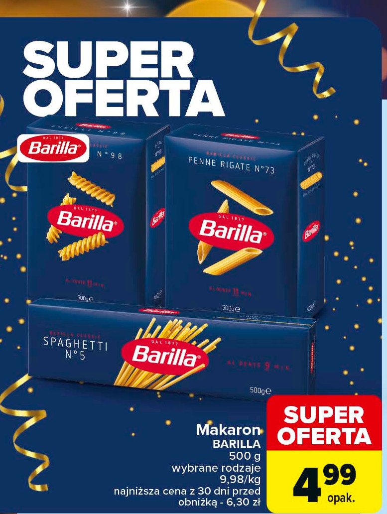 Makaron świderki Barilla promocja w Carrefour Market