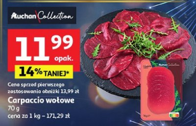 Carpaccio wołowe Auchan Collection promocja w Auchan