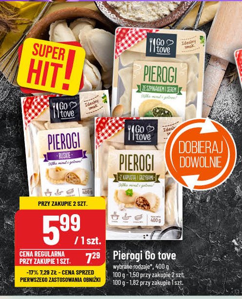 Pierogi ruskie Gotove promocja w POLOmarket