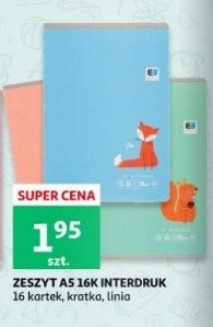 Zeszyt a5 16 kartek linia Interdruk promocja
