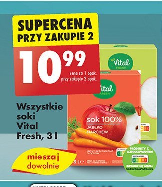 Sok jabłkowy Vital fresh promocja