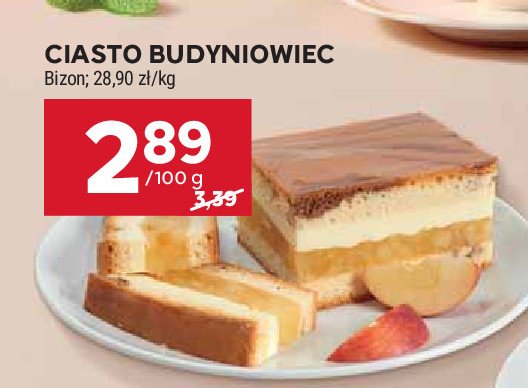 Ciasto budyniowiec Bizon promocja w Stokrotka