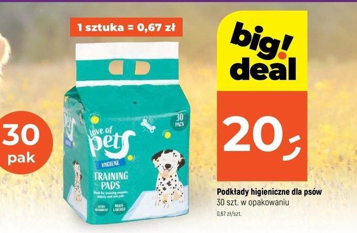 Podkłady higieniczne dla zwierząt I love my pet promocja w Dealz