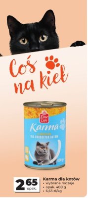 Karma dla kotów Fine Life wybrane rodzaje promocja w Odido
