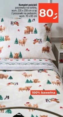 Komplet pościeli poszewka na kołdrę wym. 220 x 200 cm oraz 2 poszewki na poduszki wym. 70 x 80 cm promocja w Dealz