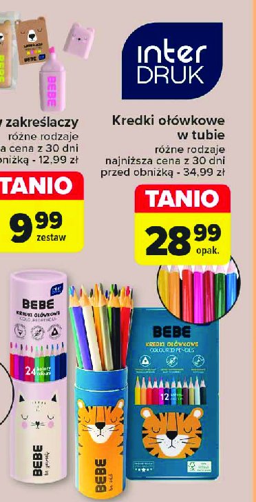 Kredki ołówkowe bebe Interdruk promocja