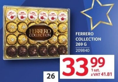 Czekolada Ferrero Collection 269 g promocja w Selgros