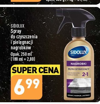 P艂yn czyszcz膮cy do nagrobk贸w granit marmur Sidolux do nagrobk贸w promocja