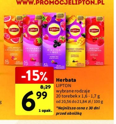 Herbata grejpfrut i pomara艅cza Lipton promocja