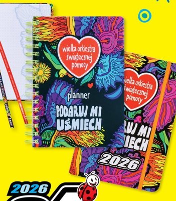 Kalendarz książkowy A5 / planner na spirali A5 WOŚP promocja w Biedronka