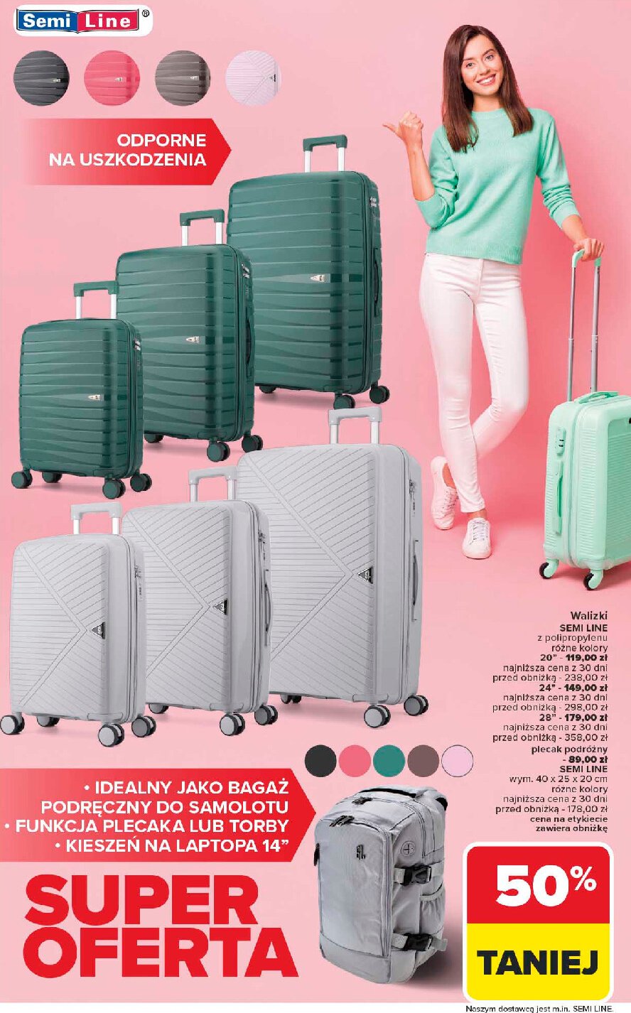 Walizka 24 cale Semi line promocja