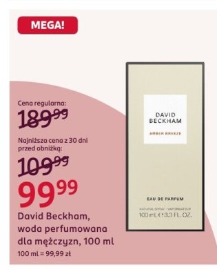 Woda toaletowa dla mężczyzn David Beckham, 100 ml promocja w Rossmann