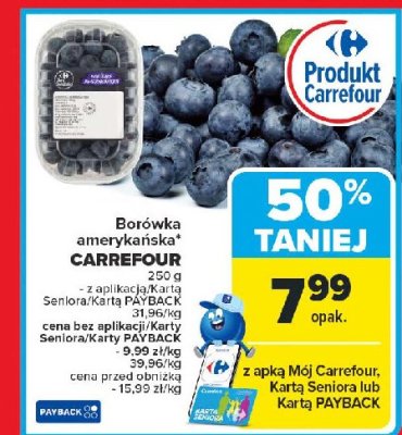 Borówki amerykańskie Carrefour targ świeżości promocja