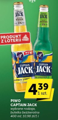 Piwo Captain Jack Citrus Tonic / Ice Lagoon wybrane rodzaje, butelka bezzwrotna 400 ml promocja w Groszek