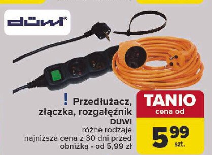 Rozgałęźnik 3 gniazda Duwi promocja
