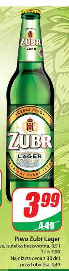 Piwo Zubr lager promocja