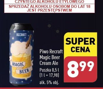 Piwo Recraft magic cream ale promocja