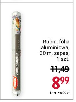 Folia aluminiowa 30 m zapas Rubin promocja
