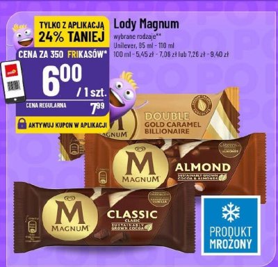 Lody Magnum różne rodzaje Unilever promocja w POLOmarket