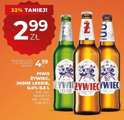 Piwo Żywiec Jasne Lekkie 0,5 l promocja w Duży Ben