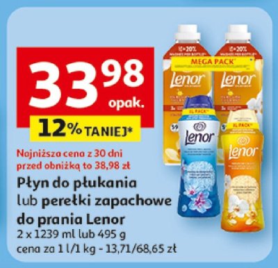Płyn do płukania lub perełki zapachowe do prania Lenor promocja w Auchan
