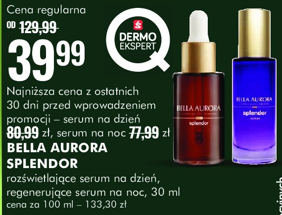 Serum do twarzy na noc Bella aurora splendor promocja w Super-Pharm