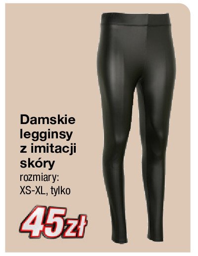 Legginsy damskie imitacja skóry promocja