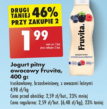 Jogurt truskawka Fruvita promocja