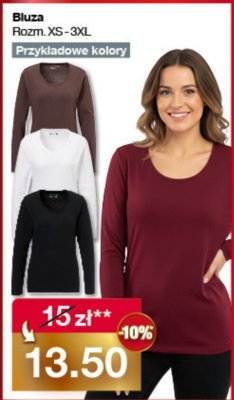 Bluza damska oversize r臋kaw 3/4 s-xl promocja w Woolworth
