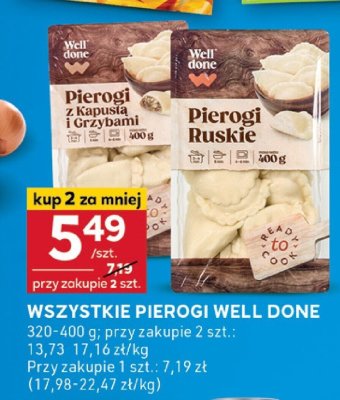 Pierogi Well Done Pierogi z Kapusta i Grzybami promocja w Stokrotka
