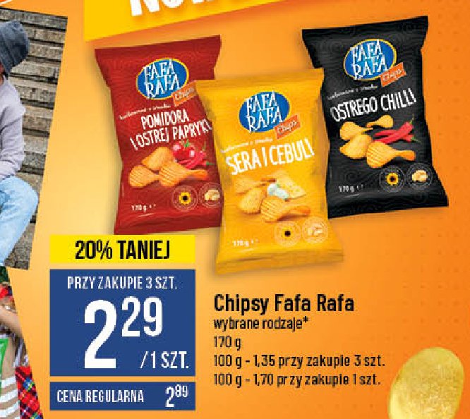 Chipsy o smaku ostrego chili Fafa rafa promocja