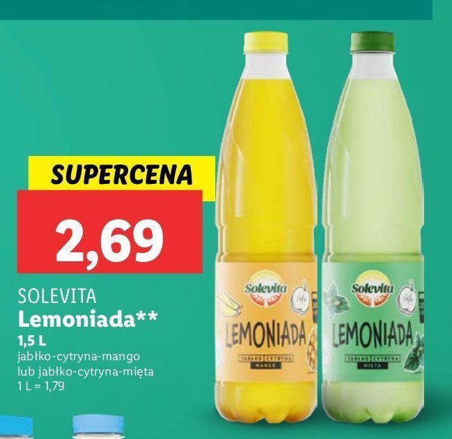 Lemoniada jab艂ko-cytryna-mango Solevita promocja