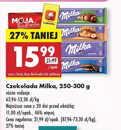 Czekolada whole hazelnuts Milka mmmax promocja