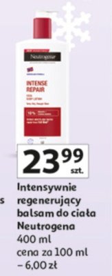 Balsam do ciała Neutrogena intensywnie regenerujący promocja w Auchan