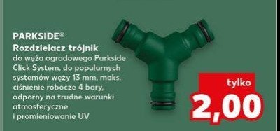Rozdzielacz trójnik Parkside promocja