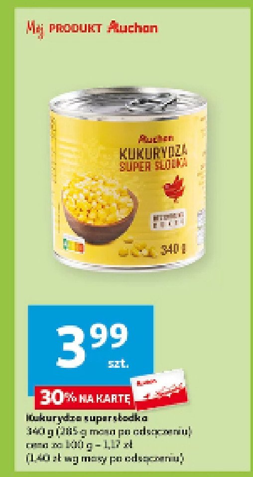 Kukurydza konserwowa Auchan promocja